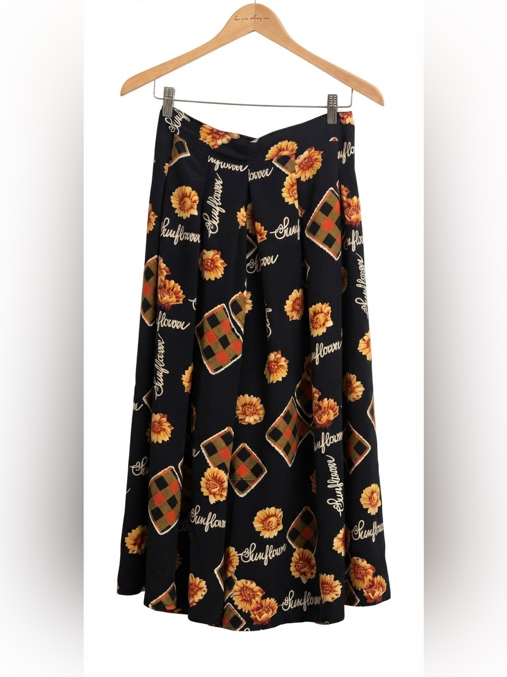 Vintage Sunflower Culottes Capris High Waisted Handmade